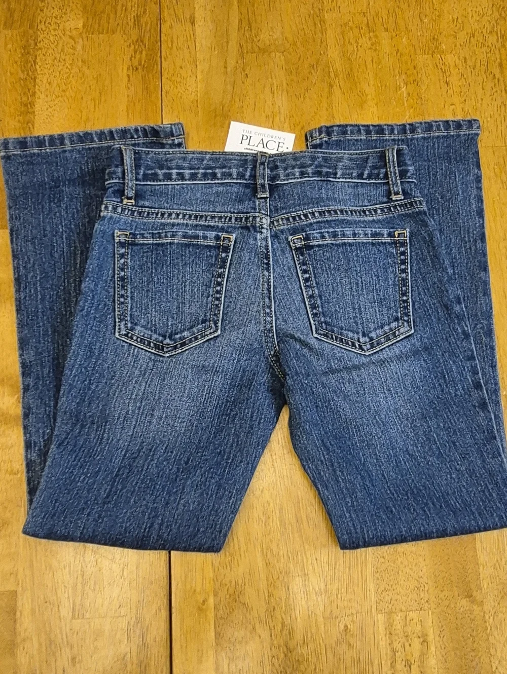 The Children's Place Medium Stonewashed Bootcut Blue Jeans Sz 6X 7 Girls Denim